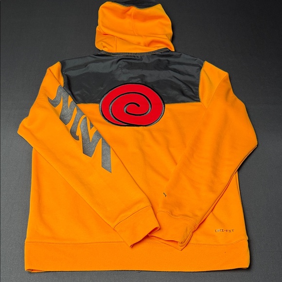 Nike Jordan X Zion X Naruto Small/P Ch Youth/Men Orange Black Full Zip Hoodie. - Picture 10 of 15